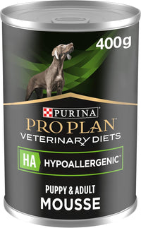 PRO PLAN VETERINARY DIETS HA Hypoallergenic Mousse Wet Dog Food 400g (Pack of 12)
