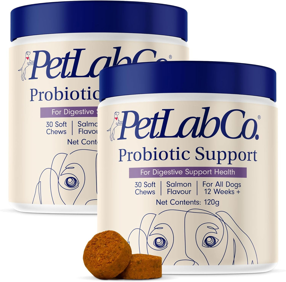PetLab Co. Probiotics for Dogs - 30 Soft Chews - Pack of 2