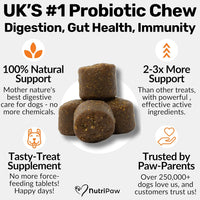 NutriPaw Pre, Pro & Postbiotic Digestive Treats For Dogs